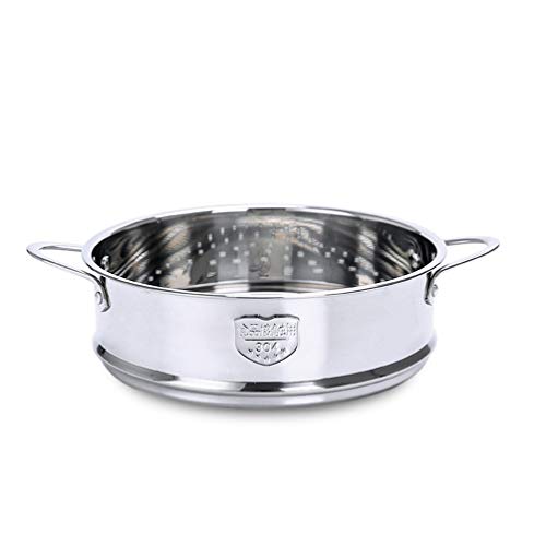 BESTonZON Dampfer Einsatz Pfannen Edelstahl Stapelbar Lebensmittel Dampfer Einsatz Topf In Topf für Knödel Fisch Gemüse Huhn Küche 20Cm