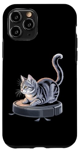 Robot Aspirapolvere Con Gatto I Kitten Hoover Robot Hoover Custodia per iPhone 11 Pro