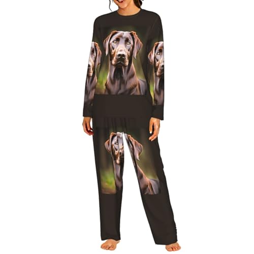 Pyjama labrador femme ensemble de nuit haut de gamme en coton doux