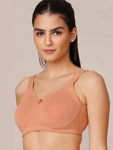 Image of NYKD (Nyb169 Cotton Non Padded & Non Wired Side Support Encircled Shaping Bra for Women (Pack of 2)|Full Coverage Bra with Contoured Lift & Support | No-Dig Fabric Straps (Available in Plus Sizes)