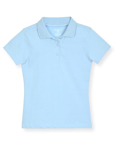 Image of Studio 3 Girls' 4-Pack Soft Jersey Short Sleeve Polo Shirts