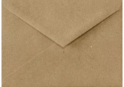 LUXPaper Lee BAR Envelopes in 70 lb. Grocery Bag, Printable Pointed Flap Envelopes for Wedding Invitations and Events, 50 Pack, Envelope Size 5 1/4 x