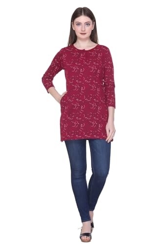 Image of Women Regular Fit Henley All Over Print T-Shirt (Combo of 2) | Small-5XL
