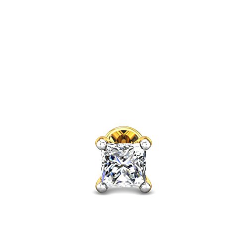 CANDERE - A KALYAN JEWELLERS COMPANY Yellow Gold 18K (750) BIS Hallmark Single Stone SI IJ Diamond Nosepin for Women - Image 2