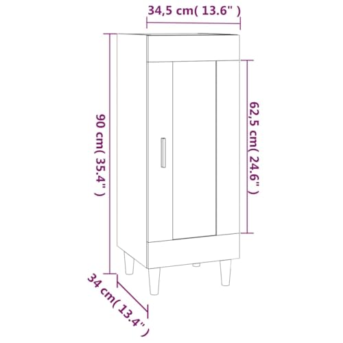 Tablero alto de madera negro con compartimentos internos para pasillos 4