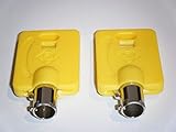 New Elevator Fire Service Keys FEO-K1 - KONE K1 Two Keys with HPC Brand with Yellow Key Caps Easy...