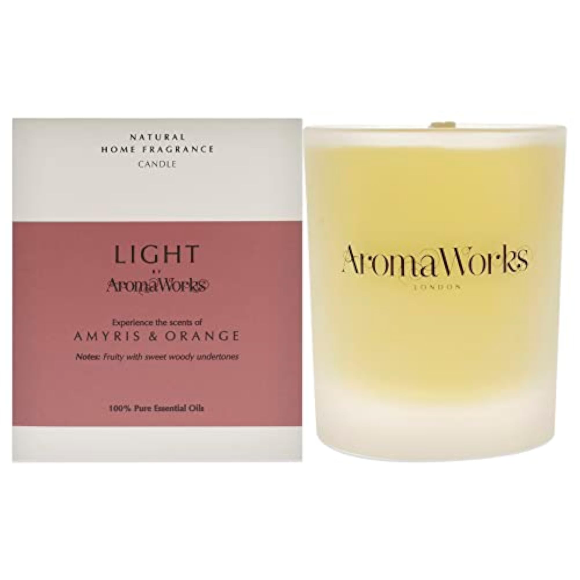 Light 30cl Candle, Amyris & Orange
