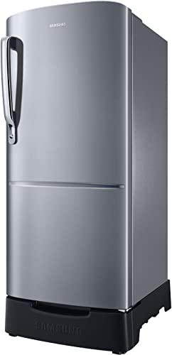 Image of Samsung 183 L, 2 Star, Digital Inverter, Direct-Cool Single Door Refrigerator (RR20C2812S8 /NL, Silver, Elegant Inox, Base Stand Drawer)