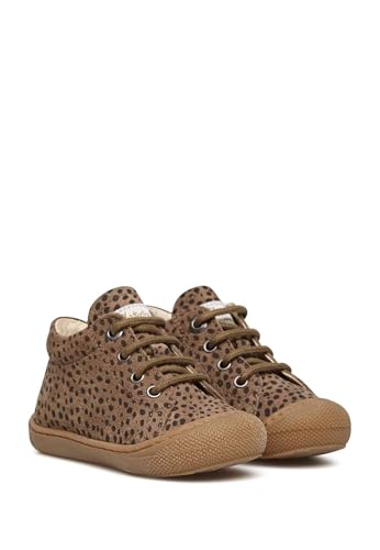Chaussures en suède imprimé léopard Naturino Tabac 18 premiers pas bébé
