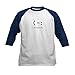 CafePress Left Handed Kids Baseball Jersey Kids Cotton Baseball Jersey, 3/4 Raglan Sleeve Shirt Navy/White