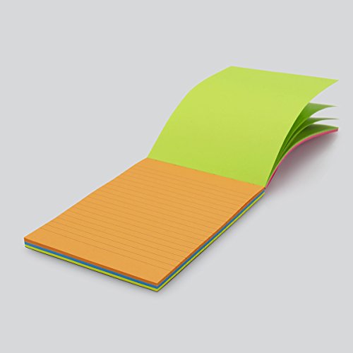 Image of myPAPERCLIP Memo Block, A6 (4.13 x 5.83 in.), Ruled, Multicolour (MB100A6-R Multicolour)