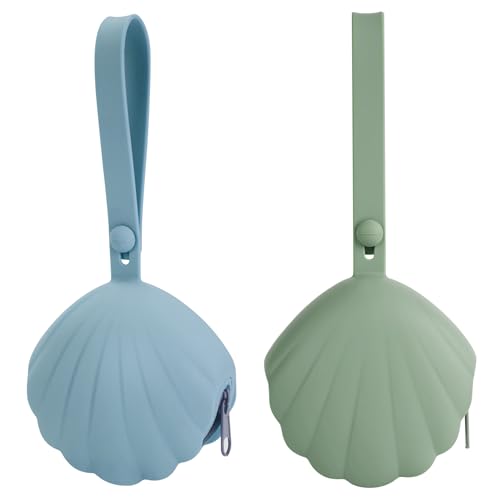 Image of Lovbaby Silicone Pacifier Holder Case, Portable Leakproof Design Baby Pacifier Storage Case, BPA-Free, Easy Clean, 2 Pack