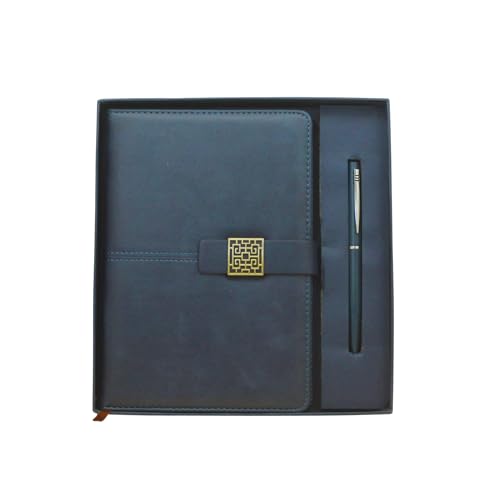 Image of 2 in 1 Diary & Metal Ball Pen Combo Gift Set for Men | 192 Pages Premium Notebook (80 GSM) | Best Gift for Husband, Boyfriend, Anniversary, Birthday & Special Occasions (Navy Blue)