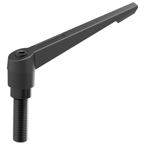 Image of Clamping Lever Handles, M6 x 40mm Male Thread, Adjustable Quick Release Locking Rotating Screw Bolt Stud Knobs Apply for Lathe Machinery, Black