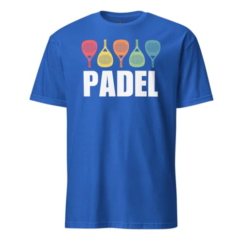T-shirt padel tennis bleu marine avec motif raquette multicolore taille XXL