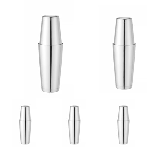 HENDI Coctelera, BarUp, coctelera Boston Tin-on-Tin, uso universal, 2 vasos mezcladores contrapesados: de 600ml, ø90x(H)140mm y de 800ml, ø92x(H)174mm, apto para el lavavajillas, acero inoxidable