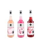 Lot sirops parfums d'enfance Rioba - Barbe à papa, Bubble gum, Fraise bonbon - 3x70cL
