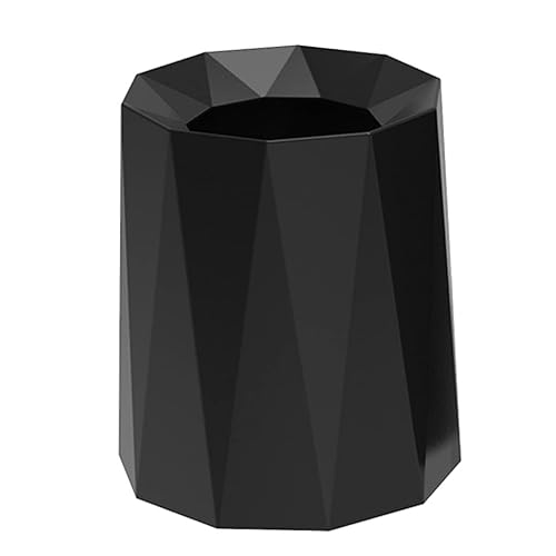 Miniatura 8 de IRYZE Cubo de basura redondo de plástico, papelera, contenedor de basura para baño, dormitorio, cocina, oficina en casa, cubo de basura de 12