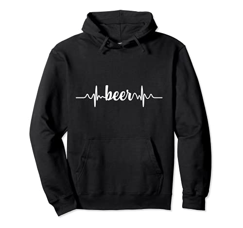 Beer Heartbeat ECG Beer Drinker Gift Sudadera con Capucha