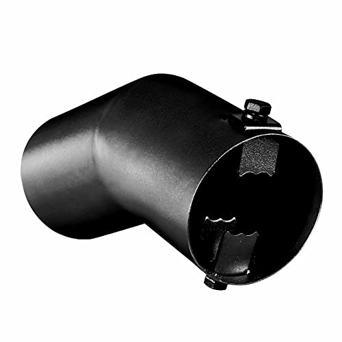 Black Exhaust Tip - Fit 1.5 To 2 Inch Exhaust Tail Pipe Diameter- Black Coated Stainless Steel - Car Muffler Tips #TOP2