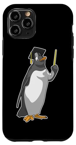 ペンギン 先生 指示棒 学校 スマホケース iPhone 11 Pro 用