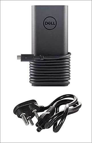Image of Power Cable & Dell Original 65W USB Type-C Adapter for Laptop, Latitude 5289 5290 7389 7390 7400- Black