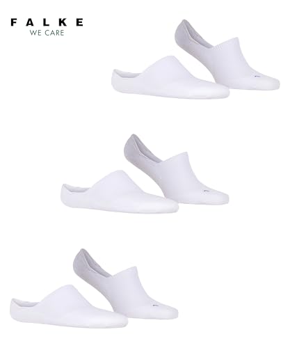 FALKE Uniseks Stopki Cool Kick Invisible Multipack U In Oddychający I Szybkoschnący niewidoczne jednokolorowe 3 Pak, Biały White 2000, 39-41