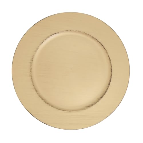 Platos Decorativos Modernos Dorados 13 Pulgadas, Set x4 miniatura 3