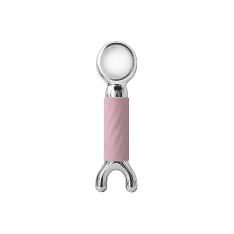 Betyura Ice Globes for Face & Eyes – Dual-Head Stainless Steel Facial Cryo Sticks with Silicone Grip, Cooling Globes to Reduce Puffiness Wrinkles - Pink