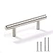 Aybloom Cabinet Handles - Pack of 30 Stainless Steel Brushed Satin Nickel Finish Hollow Tube T Bar Drawer Pulls for Kitchen Furniture Hardware