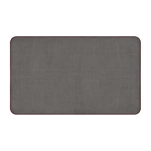 House, Home and More Skid-Resistant Carpet Indoor Area Rug Floor Mat - Gray - 3 Ft X 5 Ft - Non Slip Rubber Backing, Stain Resistant, Dog Friendly, Living Room Bedroom Kitchen Entryway