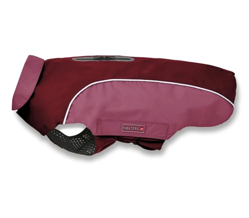 Wolters Regenjacke Easy Rain | Perfekter Schutz bei Regenwetter für Hunde | Farbe Dunkelrot Gr. 38 (Rückenlänge 37-39 cm)