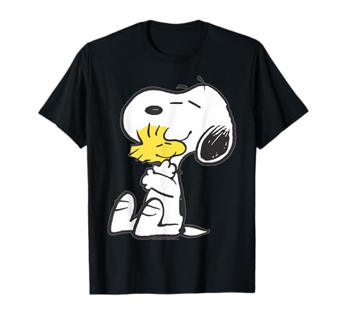 Peanuts Snoopy Woodstock Vintage Hug BFFs Love Retro 80s 90s Camiseta