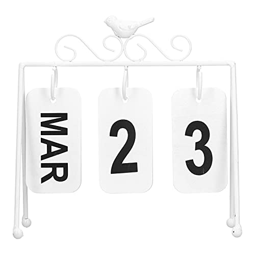 Calendrier de bureau, calendrier à rabat en métal Calendrier perpétuel Design géométrique de style nordique avec carte à rabat pour Noël pour la maison pour la fête Cover