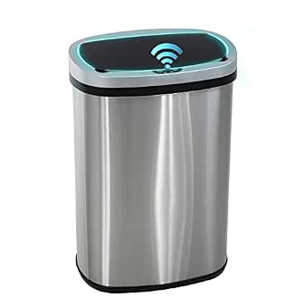 PayLessHere 13 Gallon Stainless Steel Touchless Trash Can with Lid