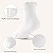 HONGTEYA 6 Pairs Toddler Ruffle Socks for Girls Non Slip Baby Socks with Grips for 1-2 Years 3-4 Years 5-6 Years Girls Boys (US, Age, 5 Years, 6 Years, White 6 Pairs)