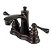 Kingston Brass FB7615BL Vintage 4" Centerset Bathroom Faucet, 3-5/8" in Spout Reach, Oil Rubbed Bronze