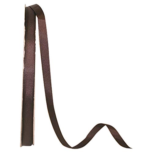 Reliant Ribbon 4900-705-15C Grosgrain Style Ribbon, 3/8 Inch X 100 Yards, Chocolate Brown