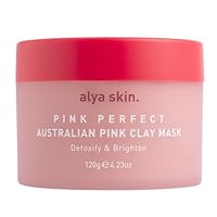 Alya Skin Australian Pink Clay Mask 120g | Detoxifies & Brightens, Fights Acne & Redness, Protects Against Pollutants & Toxins, Enriched with Vitamin E & Aloe Vera, Natural & Vegan Skincare. Packaging May Vary
