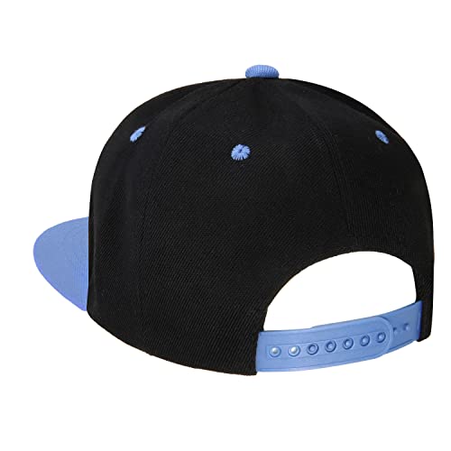 Image of Classic Snapback Hat Cap Hip Hop Style Flat Bill Blank Solid Color Adjustable Size