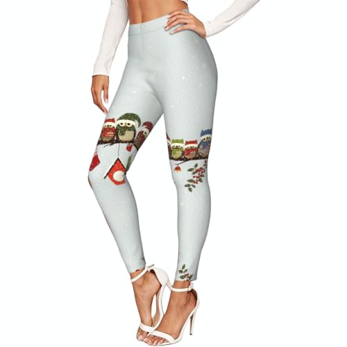 Leggings de compresión de búhos de Navidad para mujer el regalo perfecto de Reyes