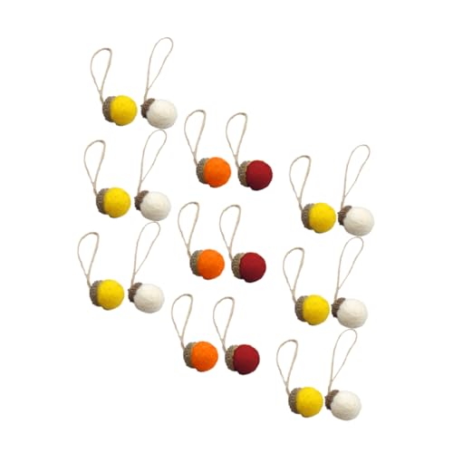 Garneck 25Pcs Simulation Felt Pine Cone Hanging Adorn for DIY Christmas Wreaths Pinecone Accessories for Home Decoration for Festive Arrangements and Flower Bouquets