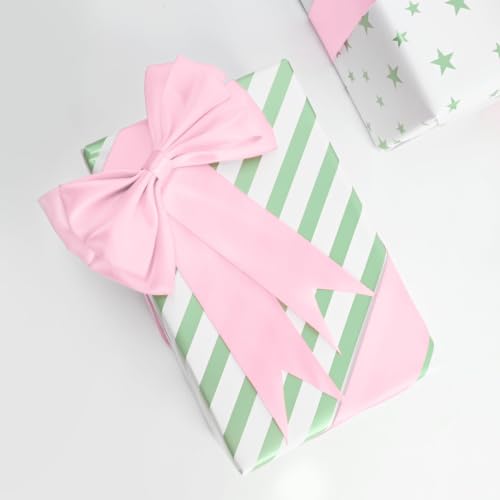 Image of 250 Yards Light Pink Satin Ribbon Polyester Ribbon for Gift Wrapping Very Suitable for Weddings Party Hair Bow Invitation Decorations and More（1-1 /2 inch X 50Yards X 5 Roll）