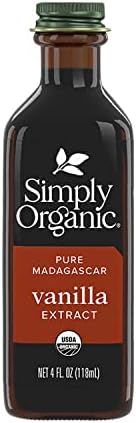 Simply Organic Pure Vanilla Extract, Certified Organic, 4 Ounce Glass Bottle