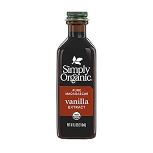 Simply Organic Pure Madagascar Vanilla Extract, 4-Ounce Glass Jar, Certified Organic, Sugar-Free Flavor For Smoothies