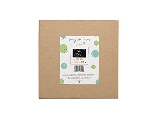 Tiny Ideas Love At First Sight Sonogram Picture Frame, Pregnancy Keepsake Photo Frame, Ultrasound Keepsake, Gender-Neutral Baby Nursery Décor, 4" X 6" Photo Insert, Gold Silver And White #TOP5