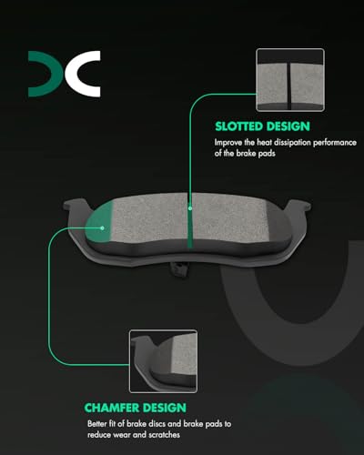 Image of SCITOO D1509 D1041 8PCS Front Ceramic Rear Semi-Metal Brake Pad Sets | Fit 2007-2010 For INFINITI For For QX56 5.6L,2007-2015 For Nissan For For Armada 5.6L,2008-2015 For For TITAN 5.6L