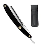 剃刀 メンズ 一枚刃 カミソリ 本格深剃り 髭剃り 顔剃り 眉毛 ボディ用 折りたたみ式 理髪 床屋 カミソリ レザーカバー付き