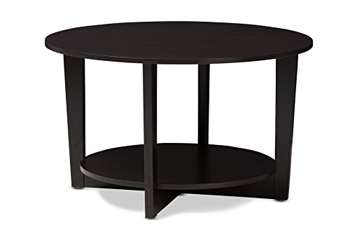Baxton Studio Alzenau Coffee Table, Wenge Dark Brown #TOP21