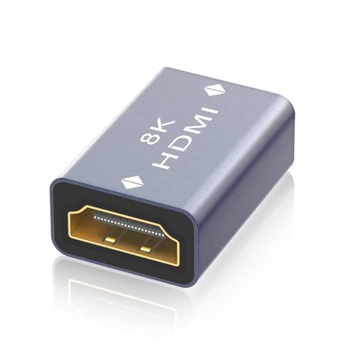 VCELINK Coupleur HDMI 8K 2.1 Plaqué Or Rallonge HDMI Femelle vers Femelle Supporte 8K @60Hz 4K 2K 1080P 3D UHD, Résolution 7680 * 4320, HDR, Arc Compatible...